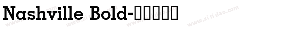 Nashville Bold字体转换